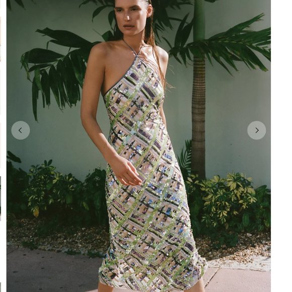 veronica beard halter dress VERONICA BEARD Halter Gown